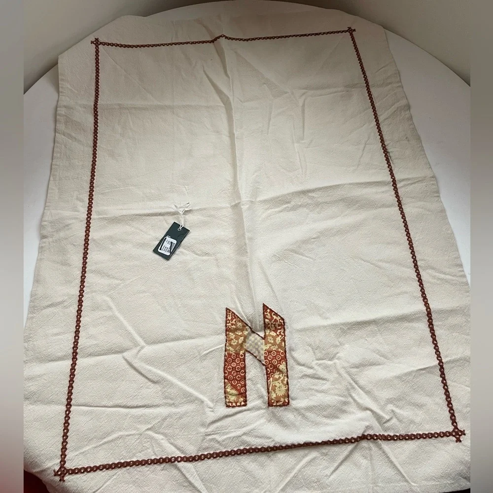 NWT Urban Outfitters Patchwork Monogram ‘N’ Tea Towel